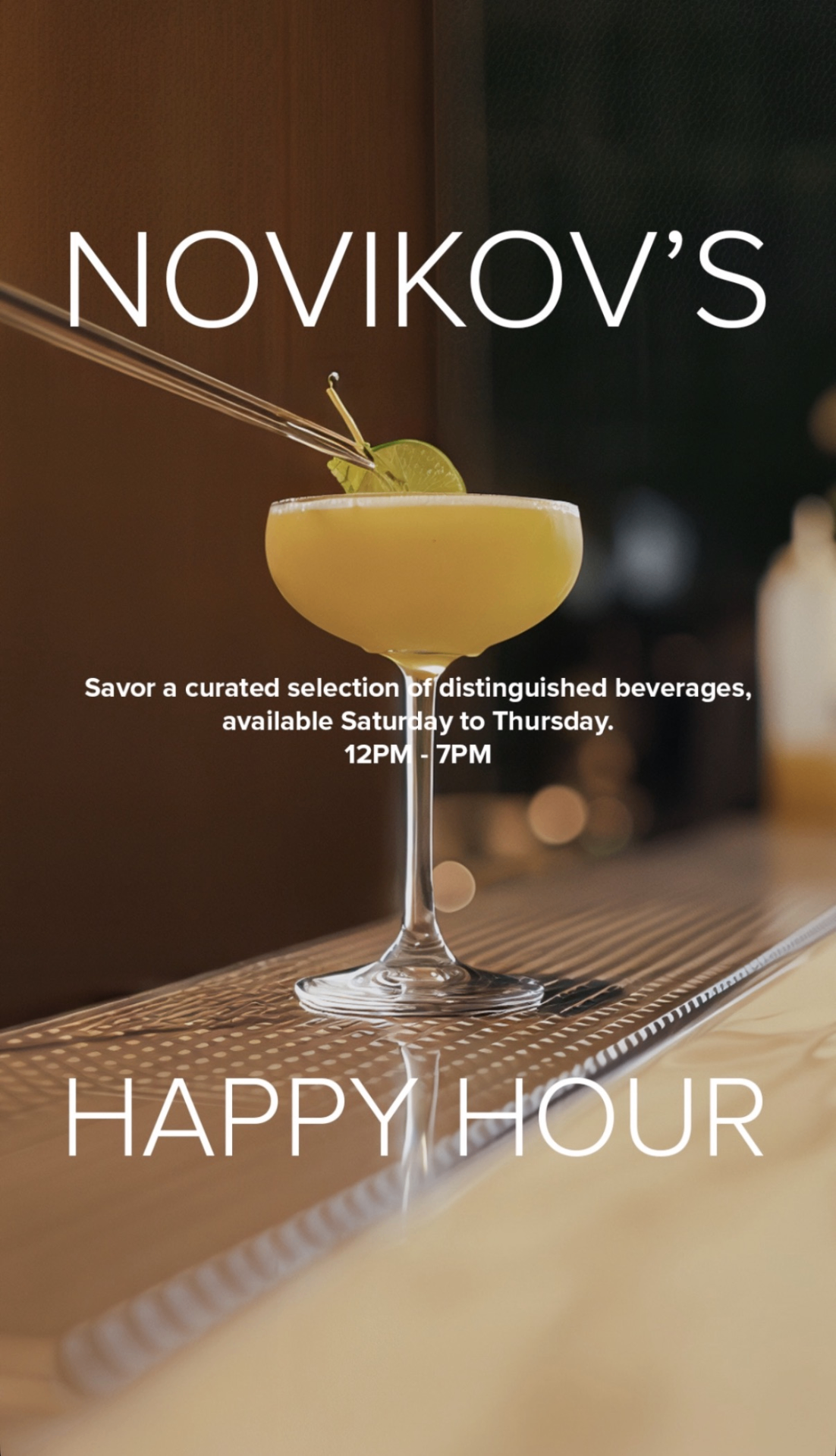 Happy Hour at Novikov Café